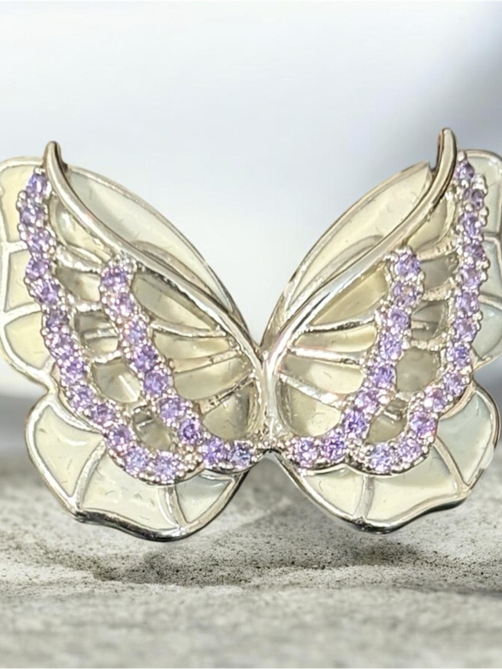 Butterfly Wing Crystal Ring